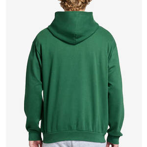 Vert foncé Pull Hoodies No String Hoodie Hommes Personnalisé Blanc Coton Lourd Surdimensionné Plaine Sweat À Capuche Pour Hommes - Product Image 2