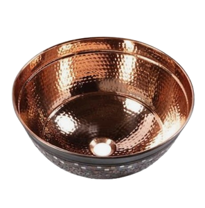 Bol à nourriture forme personnalisée bol à nourriture en cuivre de taille moyenne conception martelée bol à mélanger en cuivre en métal de la plus grande qualité - Product Image 6