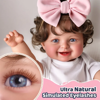 Poupée Reborn Babeside Malia 20 pouces en vinyle, mini jouet en peluche, poupée de mode, princesse, fille, longues boucles brunes, peinte à la main