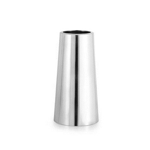 Florero de Metal plateado de diseño moderno, maceta de decoración del hogar con acabado colorido para uso en cabecera o suelo de boda, venta al por mayor - Product Image 1