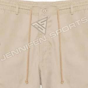 กางเกงขาสั้นคาร์โก้ผู้ชายแบบลำลองไม่เกินเข่าผ้าฝ้าย100% พื้นด้านล่างมีกระเป๋าด้านหลังเข็มขัดห่วงติดโลโก้เป็นมิตรกับสิ่งแวดล้อม - Product Image 4