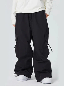 Pantalones de Esquí Unisex Impermeables y Cortavientos, Aislados con Lana, Estilo Cargo para Snowboard, Transpirables, con Cierre de Botones, Tallas Grandes, para Nieve al Aire Libre - Product Image 2