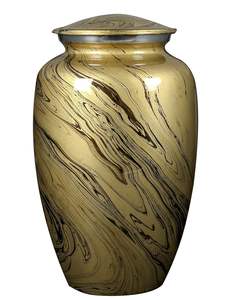 Urne funéraire en métal élégante pour les cendres humaines, urnes funéraires pour adultes en métal fabriquées à la main, fournitures en gros - Product Image 2