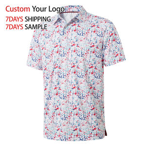 Polo de sport en polyester et élasthanne de haute qualité, impression par sublimation tricotée sur mesure pour polos de golf pour hommes, coupe douce et respirante - Product Image 3