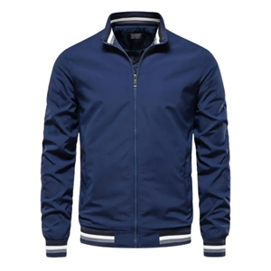 La chaqueta de bombardero de invierno hecha a medida para hombre más vendida, tela de lona con decoración bordada, precio al por mayor, procesamiento en bruto - Product Image 3