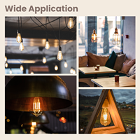 Fabricant direct ampoule à filament LED Edison 4W E26 110V ST21 450LM verre à intensité variable sans scintillement ampoules LED CUL résidentiel