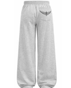 Customized Grey Animal Print Wide Leg Sweatpants For Men Women Oversized Streetwear <b>Loose</b> Fit Fleece Jogger Pants Fashion Style - Product Image 2