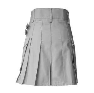 Kilt Tradicional Escocés de Primera Calidad para Hombre, Falda de Moda, Color Sólido, con Bolsillos, Estilo Highland, Algodón/Lana de Alta Calidad - Product Image 3