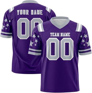 Elegantes Camisetas de Fútbol Americano Personalizadas de Dos Colores con Nombre y Número, Transpirables, de Alta Costura, Tallas Grandes, de Verano, con Nombre de Equipo Personalizado - Product Image 4