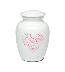 Urne en métal de conception tendance, best-seller d'Amazon, finition blanche, design élégant pour les cendres humaines ou la décoration, prix de gros - Product Image 2