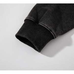 Custom Heavyweight Oversized <b>Black</b> Stone Wash <b>Hoodie</b> High Quality 100%cotton Acid Wash Vintage Men <b>Hoodie</b> - Product Image 2