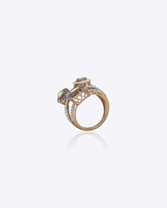 Luxury Bridal 9K Gold Diamond Polki <b>Ring</b> for Women Fine Jewelry Wedding Engagement Anniversary Celebration <b>Statement</b> <b>Ring</b> - Product Image 4