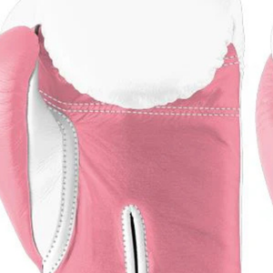 Gants de boxe professionnels en cuir blanc et rose, avec fermeture velcro au poignet, pour l'entraînement et le sparring, pour hommes et femmes - Product Image 5