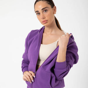 Sudaderas con cremallera cómodas hechas en Pakistán para mujer, sudaderas con cremallera de diseño único, sudaderas con cremallera transpirable para mujer - Product Image 2