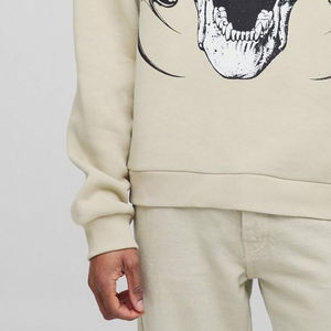 Oversized Custom Print Luxury Pullover Algodón Sudaderas con capucha personalizadas Venta al por mayor Puff Printing Heavyweight Cotton Men's Hoodies - Product Image 5