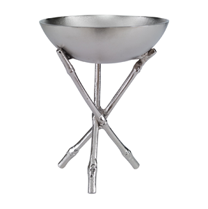 Tazón de metal martillado para acampada, cuenco mezclador con acabado pulido, para palomitas de maíz, color plateado - Product Image 5