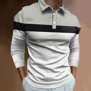 Camisas Polo de Diseño Más Vendidas, Logotipo Personalizado, Poliéster, Color Sólido, Uniforme de Golf, Manga Larga, Camisa Polo para Hombre - Product Image 1