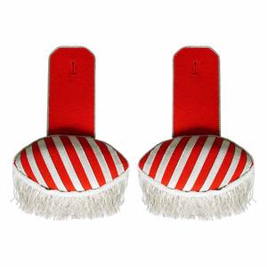 Épaulettes en toile de haute qualité, plaquées argent, brodées, à coudre, pour chasseurs à pied de la Garde, épaulettes argentées - Product Image 2