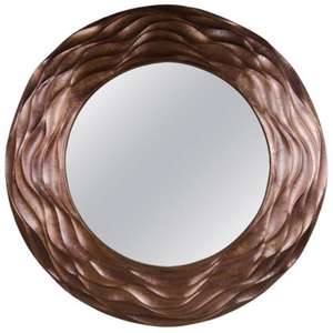 Cadre de miroir en cuivre tendance et un design sculpté distinctif, intérieurs contemporains pour salon et chambre à coucher de Rana Overseas Inc - Product Image 1