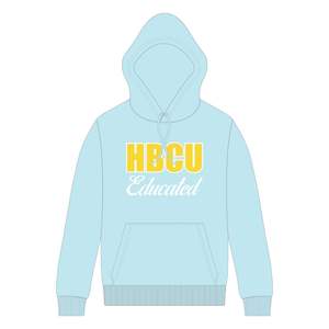 Sudadera con Capucha Azul Bebé, Estilo Universitario, Bordado Chenille, Logotipo de la Hermandad Griega Divine Nine, Orgullo Universitario - Product Image 2