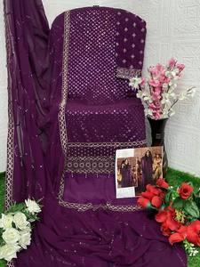 Best Quality Pakistani Suits With Heavy Embroidery Elegant Ethnic Wear for Women Wholesale <b>Supply</b> from India - Product Image 5