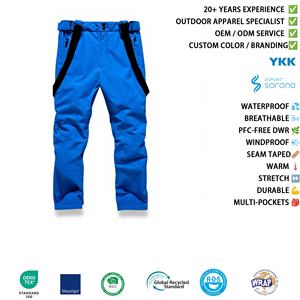 Pantalones de Esquí para Hombre, Impermeables, Cortavientos, Transpirables, Estampados, Aislantes, Cálidos, para Invierno, con Tirantes y Cremallera - Product Image 1