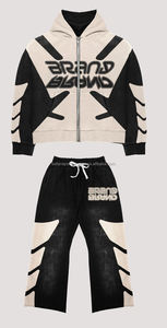 Transpirable Mejor calidad Logotipo personalizado y diseño Completo ajustado Estilo casual Mangas completas Elástico Chándal con capucha para hombres - Product Image 5