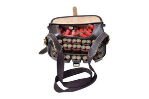 Bolsa de cartucho de cargadores de cuero hecha a mano con hebillas de latón adjuntas de hermoso diseño - Product Image 2