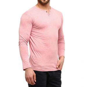T-shirt uni à manches longues et col rond pour homme, en coton 100 % de 260 g, poids lourd, décontracté, respirant, écologique, anti-boulochage, personnalisable - Product Image 6