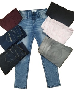 Jean décontracté pour femme grande taille, coupe slim, tendance, de haute qualité, délavé, taille mi-haute, fermeture éclair, polyester/coton - Product Image 1