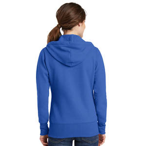 Azul cremallera completa deportes señoras sudaderas con capucha mujeres suave cálido gimnasio Fitness al aire libre sudadera térmica - Product Image 2