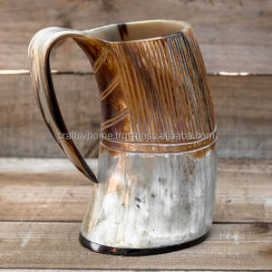 Unique Design Buffalo Horn Mug Reasonable Rate Fashionable Luxury <b>Light</b> Weight Buffalo Horn Mug - Product Image 1