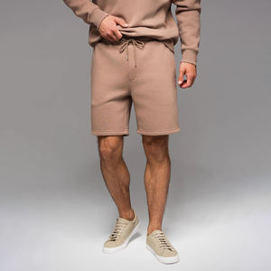 Ensemble sweat-shirt et short en coton pour hommes tissage tricoté confortable avec impression de style de rue Design épuré et style assorti - Product Image 4