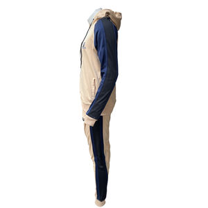 Survêtement personnalisé 2 pièces pour hommes avec fermeture éclair Combinaison d'entraînement de course 100% polyester de haute qualité pour l'hiver Survêtement personnalisable pour hommes - Product Image 3