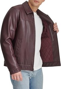 Chaqueta de cuero de moda de invierno para hombres más vendidos hecha a medida con tela teñida de nueva condición de alta calidad procesada - Product Image 4