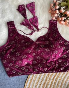 Blusa Moderna con Estilo de Cuello en V, Blusa con Patrón de Espalda Abierta y Hermoso Nudo, Manga de 11 Pulgadas con Adorno Interior - Product Image 1