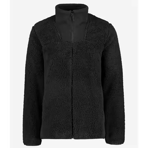 Custom Design High Quality Heavyweight Solid Color Zipper up Faux Berber <b>Sherpa</b> <b>Men</b> Fleece <b>Jacket</b> - Product Image 1