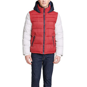 Customized Winter <b>Men's</b> Plus Size Hooded Puffer Jacket with Front Logo Made in Pakistan High Quality Comfortable Eco-Friendly - Product Image 4