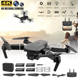 2025 mới chuyên nghiệp RC bay không người lái 4K HD kép máy ảnh Wifi FPV có thể gập lại quadcopter + 4 Pin bay không người lái hình ảnh Khoảng cách truyền 15km - Product Image 1
