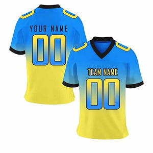 Camiseta deportiva de fútbol americano de diseño personalizado, malla transpirable, duradera, cómoda, ropa de entrenamiento atlético con estilo - Product Image 1