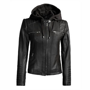 Chaqueta de cuero genuino para mujer con estilo de alta calidad Diseño ajustado Bordado Decoración Chaquetas de cuero para mujer - Product Image 2