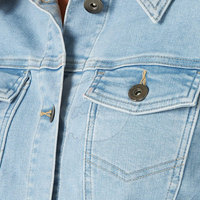 Veste en jean décontractée pour femme, 100 % coton tricoté, respirante, de haute qualité, légère, teinte unie