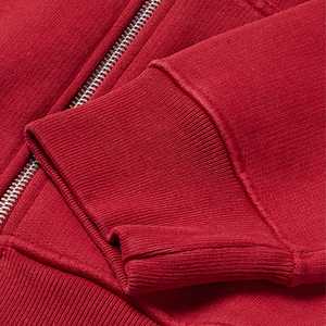 Sweat à capuche zippé pour homme, streetwear, 100% coton, unisexe, lavage vintage, logo personnalisé brodé, impression sérigraphique, style durable de la rue - Product Image 2