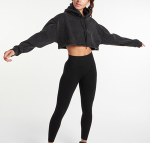Mujeres de moda Sudaderas con capucha de punto Crop Top All Season Casual Fashion Outfit Elegante Ropa de calle cómoda - Product Image 4