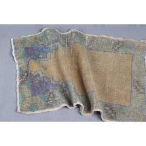 พรมตุรกีวินเทจขนาดเล็ก 2.2x3.4 ฟุต พรมขนสัตว์สีน้ำตาลลายปะติด - Product Image 5