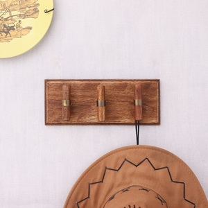 Wholesale New Design Heavy-Duty Wall <b>Hooks</b> T Bar Handmade Wooden Wall Mounted WHK-2122 - Product Image 6