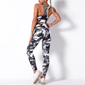 Premium quality fitness wear legging and sports bra two piece set <b>Skort</b> Red breathable sublimation 2piece <b>womens</b> set - Product Image 4