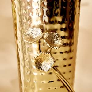 Handcrafted Vintage Brass Decor Metal <b>Vase</b> Flower Pot with Aluminum Brass Plating <b>Unique</b> Design for Home Decor - Product Image 2