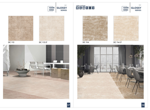 กระเบื้องพอร์ซเลนขนาด600x600มม. ดีไซน์3D กระเบื้องปูพื้นพอร์ซเลนเซรามิกขัดเงาคุณภาพสูง - Product Image 2