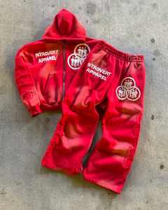 Chándales personalizados Venta al por mayor Streetwear Custom Heavyweight Oversized Distressed Zip up Vintage Boxy Cropped Hoodies Hombres - Product Image 1